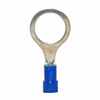 16-14 AWG Blue Vinyl Insulated Butted Seam 1/2 Ring Terminals 100/bag