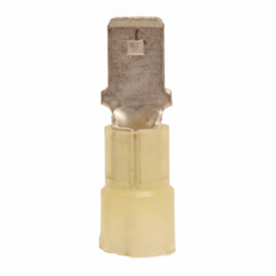 12-10 AWG Yellow Nylon Insulated Fully Insulated Style A Disconnect Terminals, 100/bag