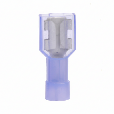 16-14 AWG Blue Nylon Insulated Fully Insulated Style B Disconnect Terminals, 100/bag