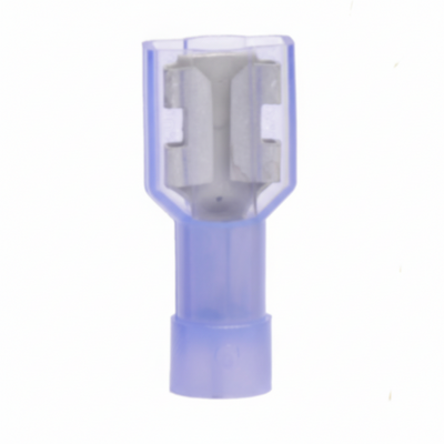16-14 AWG Blue Nylon Insulated Fully Insulated Style B Disconnect Terminals, 100/bag