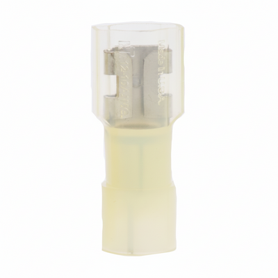12-10 AWG Yellow Nylon Insulated Fully Insulated Style B Disconnect Terminals, 100/bag