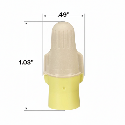 3M T/Y+ Performance Plus Wire Connectors, 22-12 AWG, Tan/Yellow, 500/Jug