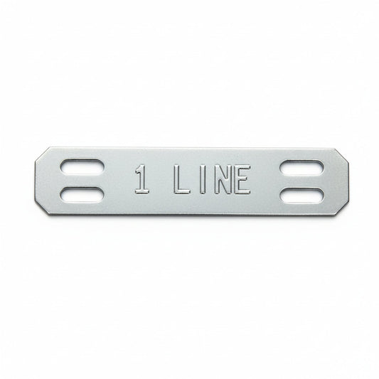HellermannTyton 544-80101 M-Boss Marker, 1.77" Wide x 0.39" High, Stainless Steel, Silver, 1000/Box