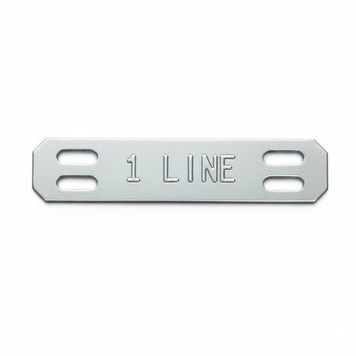 HellermannTyton 544-80101 M-Boss Marker, 1.77" Wide x 0.39" High, Stainless Steel, Silver, 1000/Box