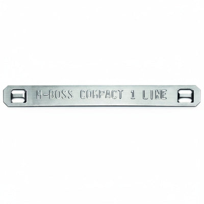HellermannTyton 544-80102 M-Boss Marker, 3.54" Wide x 0.39" High, Stainless Steel, Silver, 500/Box