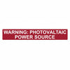 HellermannTyton 596-00206 Solar Label, Reflective, 2017 Code, WARNING PHOTOVOLTAIC POWER SOURCE, 6.5" x 1.0", VL, Red, 50/pkg
