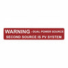 HellermannTyton 596-00231 Solar Label, WARNING DUAL POWER SOURCE…SYSTEM, 4.125" x .75", VL, Red, 50/roll