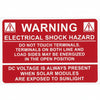HellermannTyton 596-00232 Solar Label, WARNING ELECTRICAL SHOCK HAZARD…DC VOLTAGE, 3.75" x 2.5", VL, Red, 50/roll