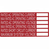 HellermannTyton 596-00240 Solar Label, Printable, 2017 Code, DC BACKUP SYSTEM, 4.0" x 2.0", PET, Red, 50/roll