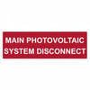 HellermannTyton 596-00243 Solar Label, Reflective, 2017 Code, MAIN PV SYSTEM DISCONNECT, 5.5" x 1.75", VL, Red, 50/pkg