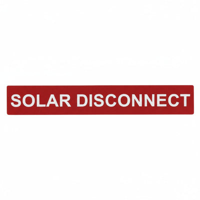 HellermannTyton 596-00246 Solar Label, Reflective, SOLAR DISCONNECT, 6.5" x 1.0", VL, Red, 50/pkg