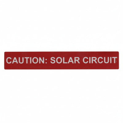 HellermannTyton 596-00247 Solar Label, Reflective, CAUTION SOLAR CIRCUIT, 6.5" x 1.0", VL, Red, 50/pkg