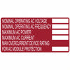 HellermannTyton 596-00252 Solar Label, Printable, 2017 Code, AC MODULE, 4.0" x 2.0", PET, Red, 50/roll