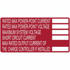 HellermannTyton 596-00253 Solar Label, Printable, DC Module, 4.0" x 2.0", PET, Red, 50/roll