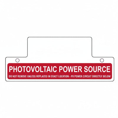 HellermannTyton 596-00257 Solar Marker, Non-Adhesive, PV POWER SOURCE, 6.75" x 2.75", VL, Red, 1/pkg
