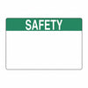 HellermannTyton 596-00371 Pre-Printed Header Label, SAFETY, 6.0" x 4.0", PET, Green, 250/roll