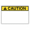 HellermannTyton 596-00425 Pre-Printed Header Label, CAUTION, 3.0" x 2.0", PET, Yellow, 250/roll