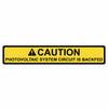 HellermannTyton 596-00587 Solar Label, 2017 Code, CAUTION PHOTOVOLTAIC SYSTEM BACKFED, 4.12" x .75", VL, Yellow, 50/roll