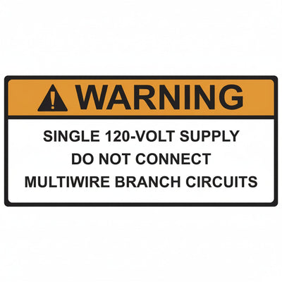 HellermannTyton 596-00591 Solar Label, 2017 Code, WARNING 120-VOLT SUPPLY, 3.75" x 2.0", VL, Orange/White, 50/roll