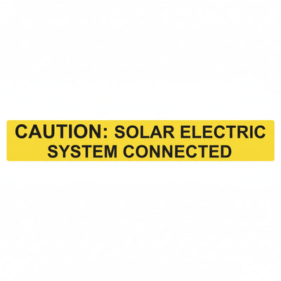 HellermannTyton 596-00613 Solar Label, Reflective, CAUTION SOLAR ELECTRIC SYSTEM CONNECTED, 6.5" x 1.0", Yellow, 50/roll