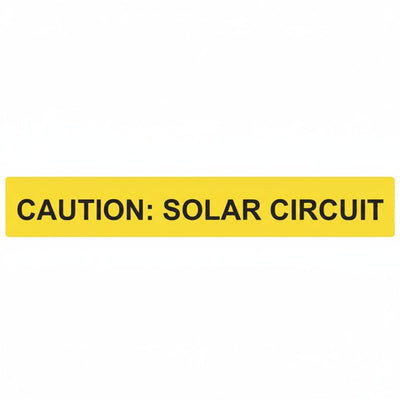 HellermannTyton 596-00615 Solar Label, Reflective, CAUTION SOLAR CIRCUIT, 6.5" x 1.0", VL, Yellow, 50/roll
