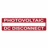 HellermannTyton 596-00651 Solar Label, Printable, PHOTOVOLTAIC DC DISCONNECT, 3.75" x 1.0", PET, Red, 50/roll
