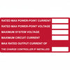 HellermannTyton 596-00653 Solar Label, Printable, DC Module, 4.0" x 2.0", PET, Red, 25/roll