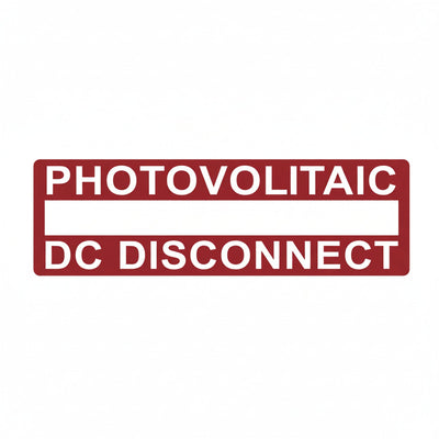 HellermannTyton 596-00854 Solar Label, Printable, 2017 Code, PHOTOVOLTAIC DC DISCONNECT, 3.75" x 1.0", PET, Red, 10/pkg