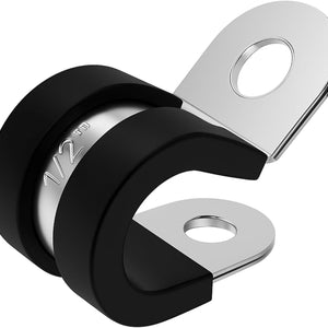 1/2" Rubber Lined Steel P-Clamp 100/bag