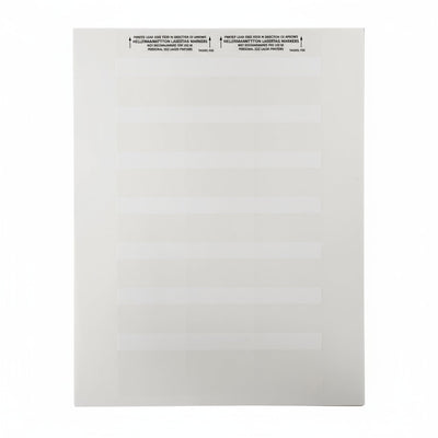 HellermannTyton TAG52L-105 Laser Tag Label, Self-Laminating, 2.0" x .47" x 1.33", 21 Per Sheet, PET, White, 1000/pkg