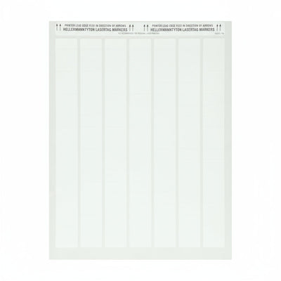 HellermannTyton TAG15L-789 Laser Tag Label, 1.0" x .50", 133 Per Sheet, PET, White 5000/pkg