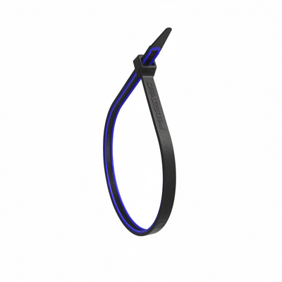12" 70lb UV Black and Blue GripLockTies 48/bag