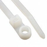 HellermannTyton T50MR9M4 Screw-Mount Cable Tie, 8.5" Long, #10 Screw, 1.8" Max Bundle Dia, 50lb, PA66, Natural, 1000/pkg