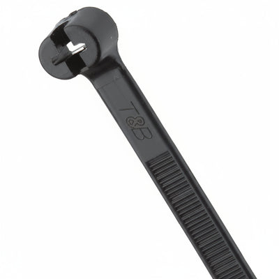 Thomas & Betts TYC525MX 8" 35lb Ultraviolet Resistant Black Cable Ties 100/Bag