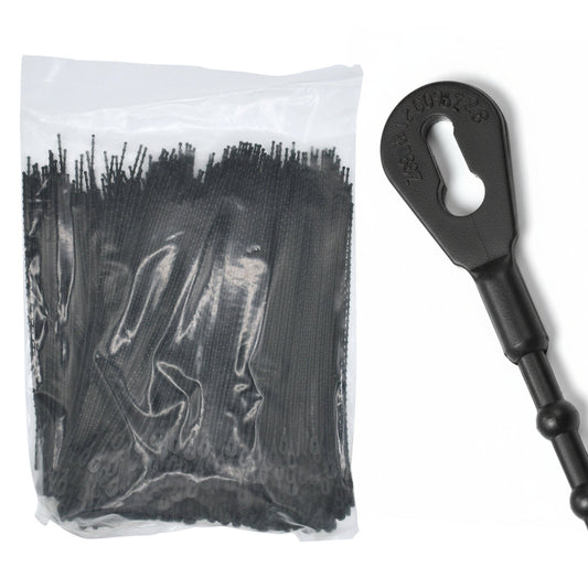 11" 75lb UV Black Beaded Cable Ties 1,000/bag Part # Bead-11-75-0M