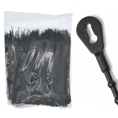 11" 75lb UV Black Beaded Cable Ties 1,000/bag Part # Bead-11-75-0M