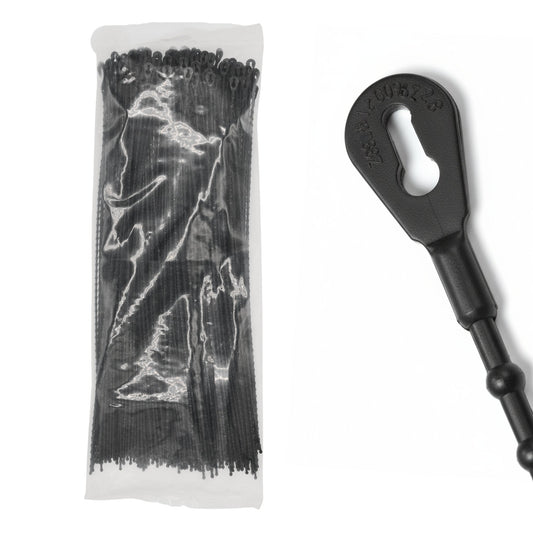14" 75lb UV Black Beaded Cable Ties 250/bag Part # Bead-14-75-0H