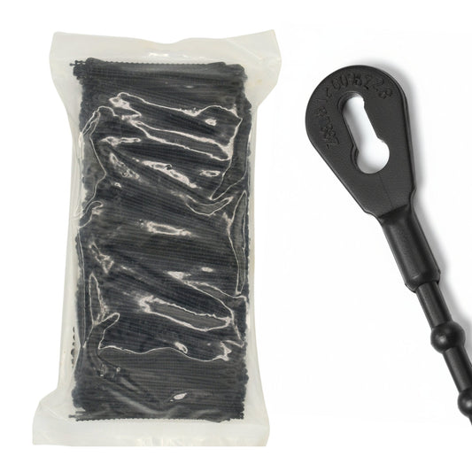 4" 40lb UV Black Beaded Cable Ties 1,000/bag Part # Bead-4-40-0M