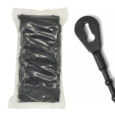 4" 40lb UV Black Beaded Cable Ties 1,000/bag Part # Bead-4-40-0M