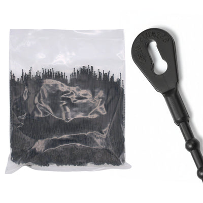 6" 75lb UV Black Beaded Cable Ties 1,000/bag Part # Bead-6-75-0M