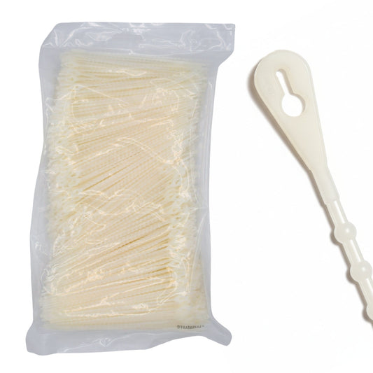 6" 75lb Natural Beaded Cable Ties 1,000/bag Part # Bead-6-75-9M