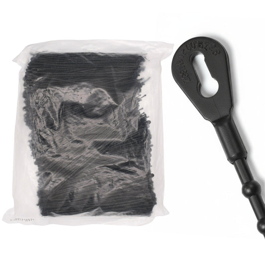 8" 75lb UV Black Beaded Cable Ties 1,000/bag Part # Bead-8-75-0M