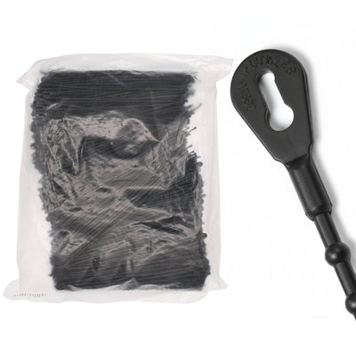 8" 75lb UV Black Beaded Cable Ties 1,000/bag Part # Bead-8-75-0M