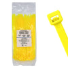 8" 40lb Fluorescent Yellow Cable Ties 100/bag Part # C8-40-Flo Yellow