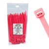 8" 50lb Fluorescent Pink Cable Ties 100/bag Part # C8-50-Flo Pink