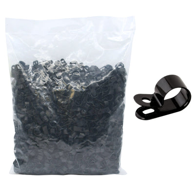 1/2" Black Light Duty Cable Clamp 3/8" wide, 1000/bag, CC3-1/2-0M