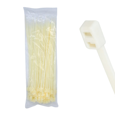 12" 50lb Natrual Double Loop Cable Ties 100/bag Part #DL12-50-9C