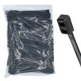 14" 50lb Black Double Loop Cable Ties 1000/bag