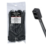 8" 50lb Black Double Loop Cable Ties 100/bag Part #DL8-50-0C
