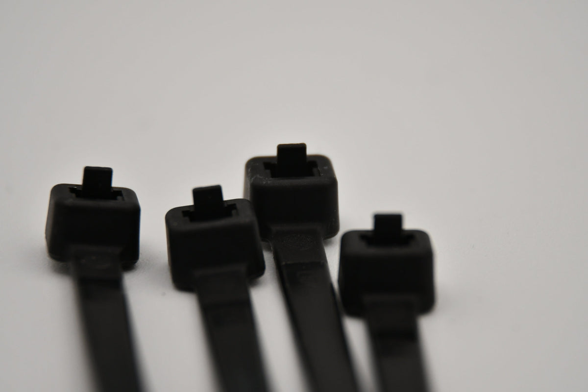 11" 50lb Black Pawl Releasable Cable Ties 100/bag Part # RT11-50-0C-.19
